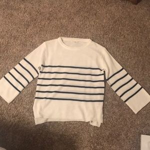 A striped sweater